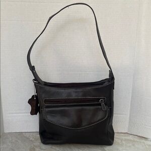 Hush Puppies Black Leather shoulder Bag